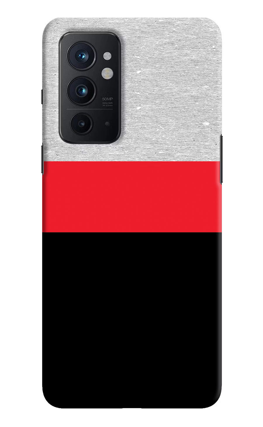 Tri Color Pattern Oneplus 9RT Back Cover, Hard case