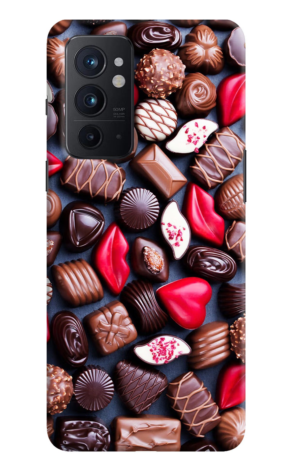 Chocolates Oneplus 9RT Hard Case Back Cover by Casekaro
