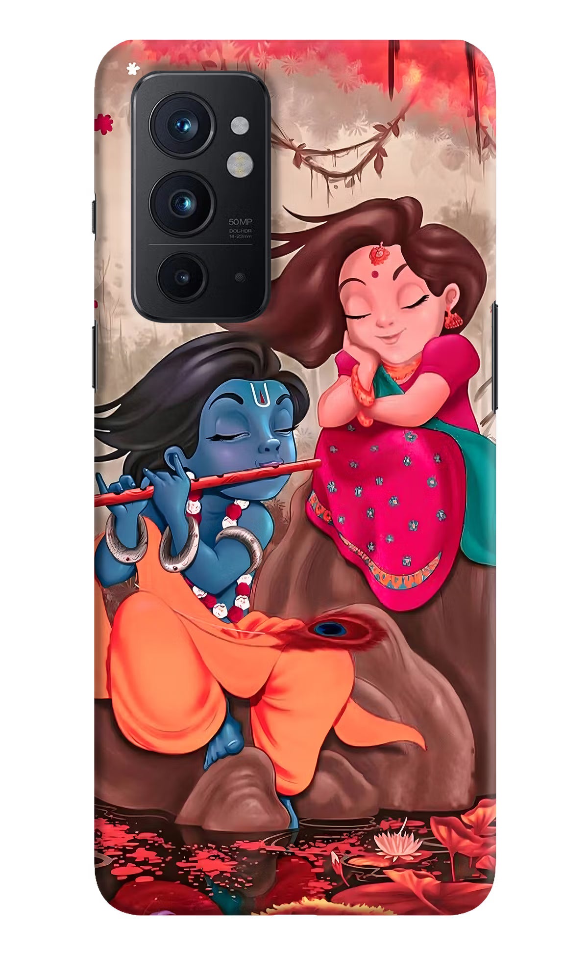 Radhe Krishna Oneplus 9RT Hard Case Back Cover by Casekaro