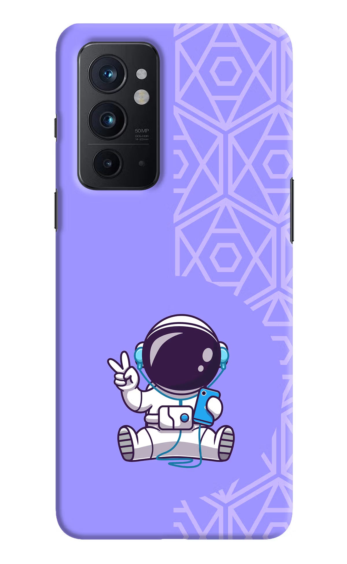 Cute Astronaut Chilling Oneplus 9RT Hard Case Back Cover by Casekaro