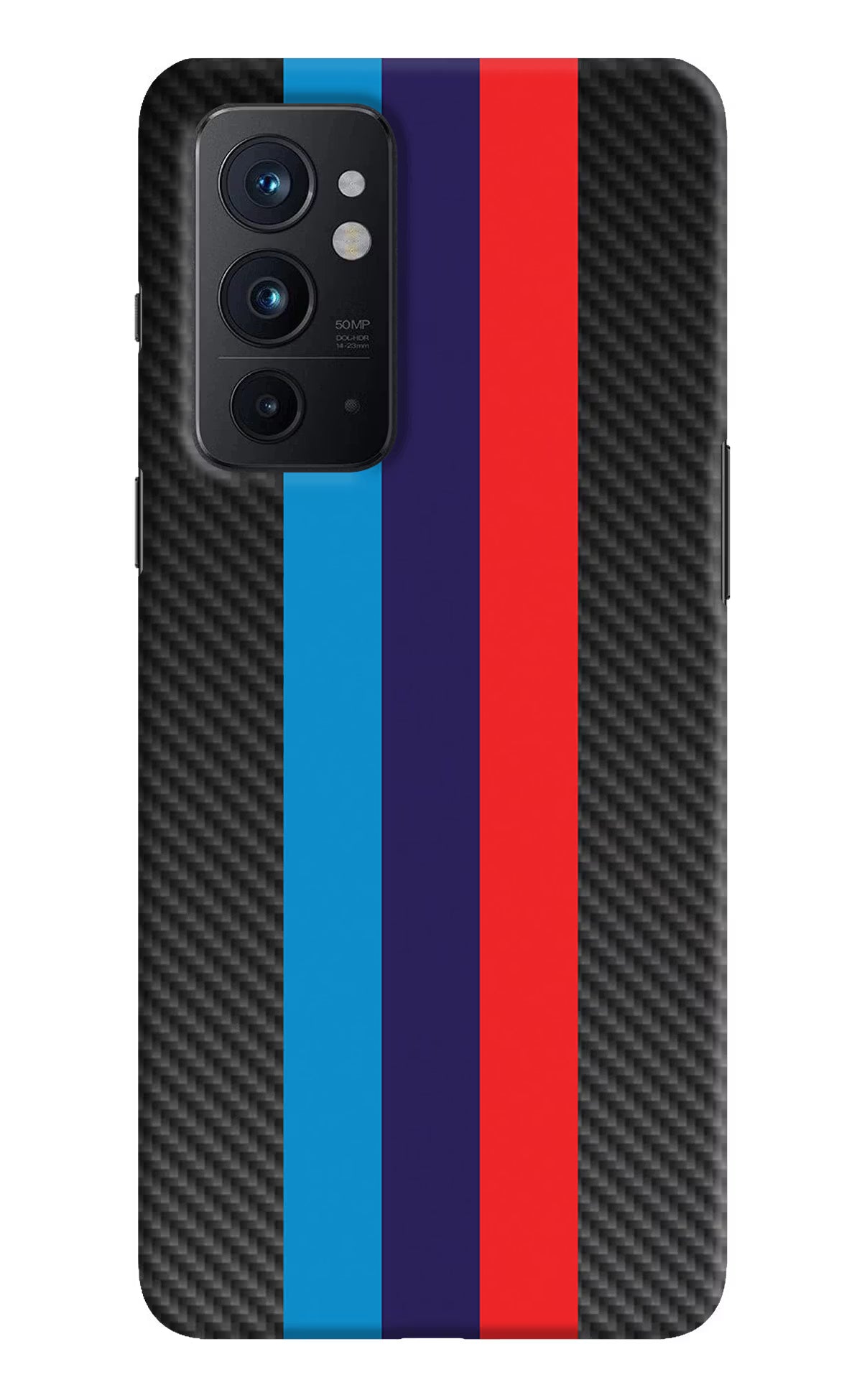 BMW Stripes Pattern Oneplus 9RT Hard Case Back Cover by Casekaro