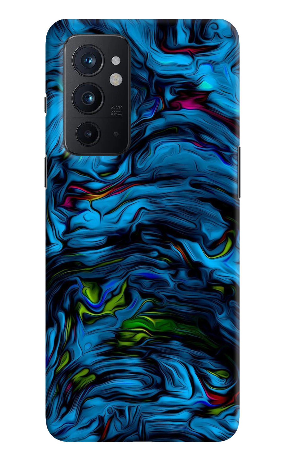 Dark Blue Abstract Oneplus 9RT Back Cover