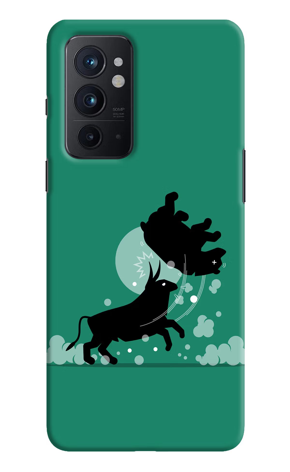 Bull Conqueror Oneplus 9RT Hard Case Back Cover by Casekaro