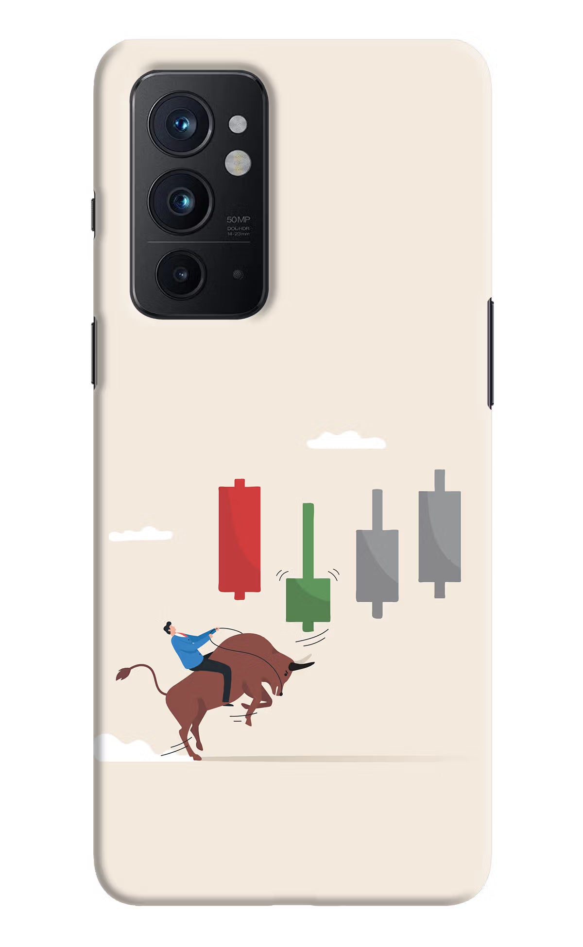Bull Trading Momentum Oneplus 9RT Hard Case Back Cover by Casekaro