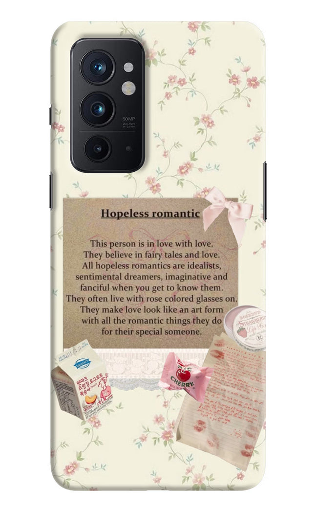 Hopeless Romantic Oneplus 9RT Hard Case Back Cover by Casekaro
