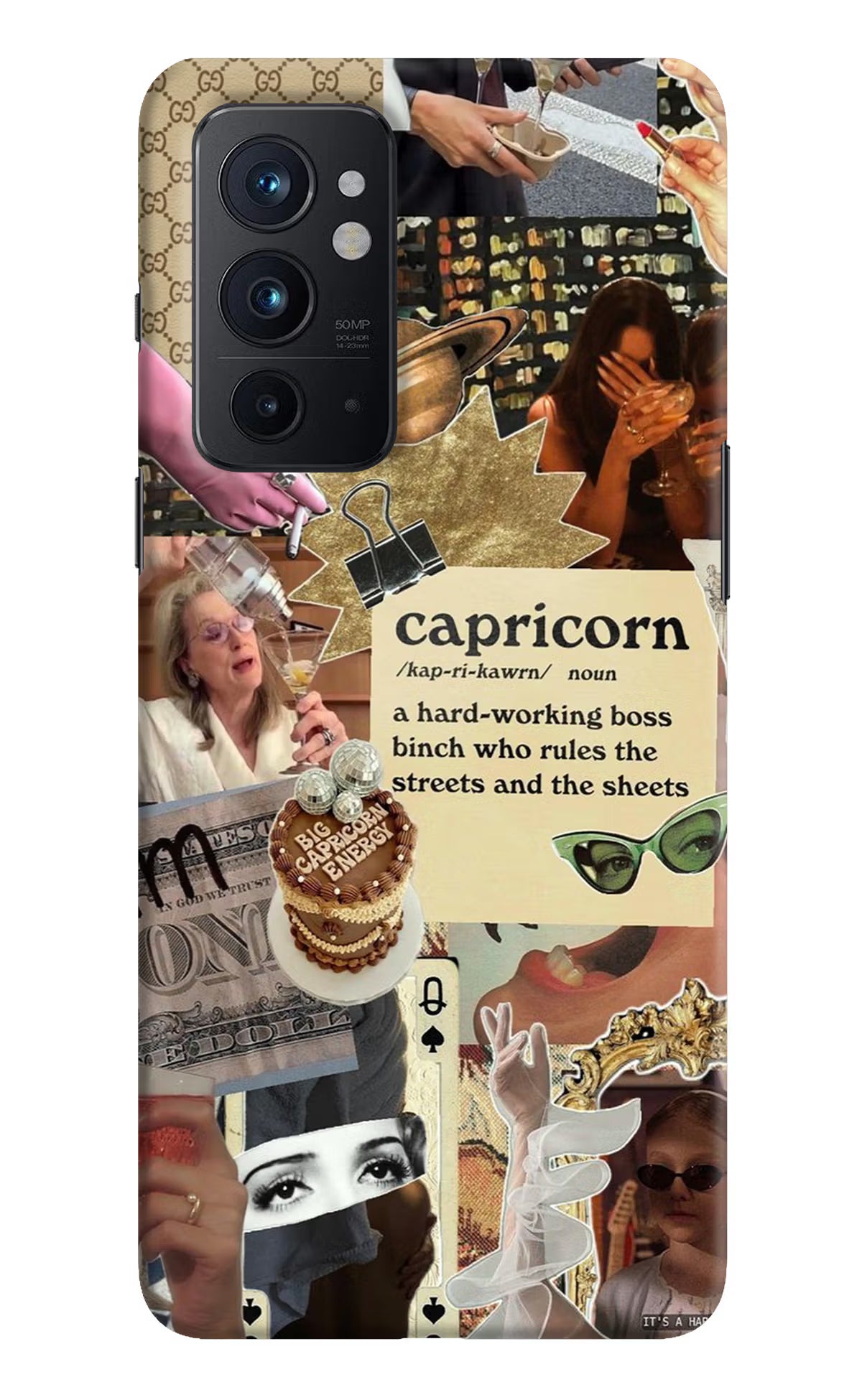 Capricorn Zodiac Oneplus 9RT Hard Case Back Cover by Casekaro