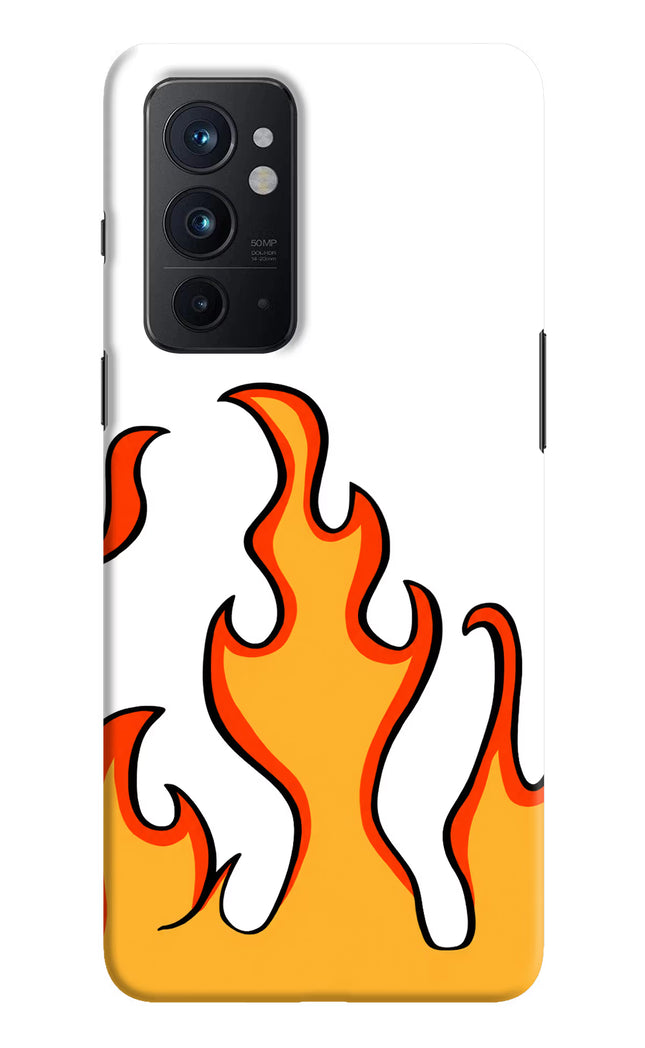 Fired Up – White Oneplus 9RT Hard Case Back Cover by Casekaro