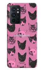 Pink Cats Oneplus 9RT Hard Case Back Cover by Casekaro