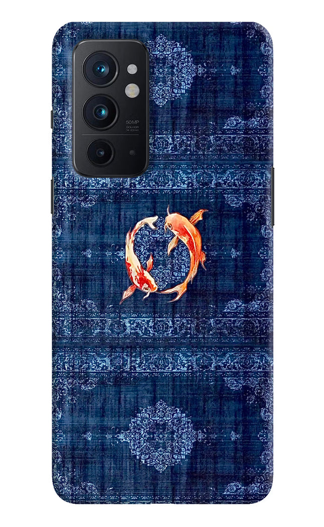 Koi Blue Oneplus 9RT Hard Case Back Cover by Casekaro