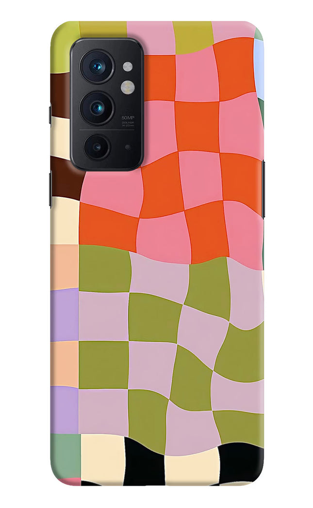 Wavy Grid Oneplus 9RT Hard Case Back Cover by Casekaro