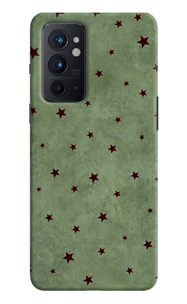 Green Stars Oneplus 9RT Hard Case Back Cover by Casekaro