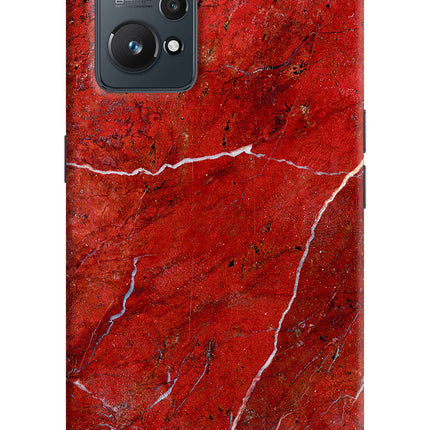 Red Marble Design Realme GT NEO 2/Neo 3T Hard Case Back Cover by Casekaro