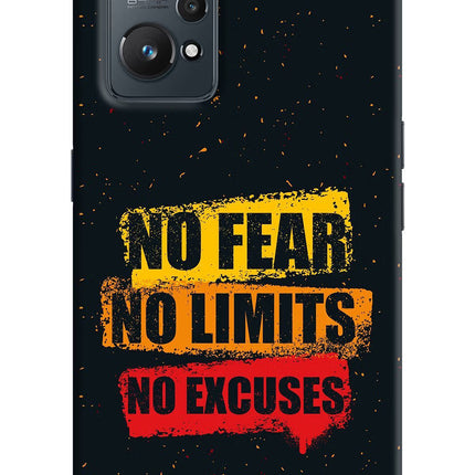 No Fear No Limits No Excuse Realme GT NEO 2/Neo 3T Hard Case Back Cover by Casekaro