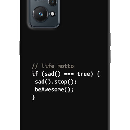 Life Motto Code Realme GT NEO 2/Neo 3T Hard Case Back Cover by Casekaro