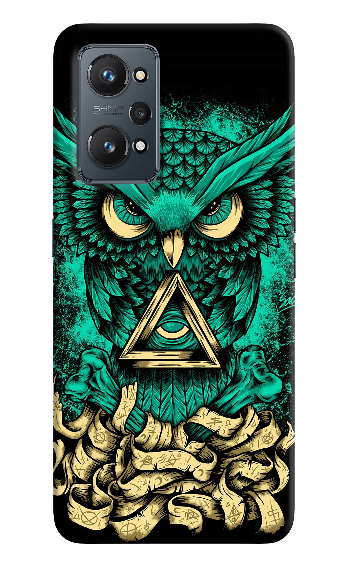 Green Owl Realme GT NEO 2/Neo 3T Hard Case Back Cover by Casekaro