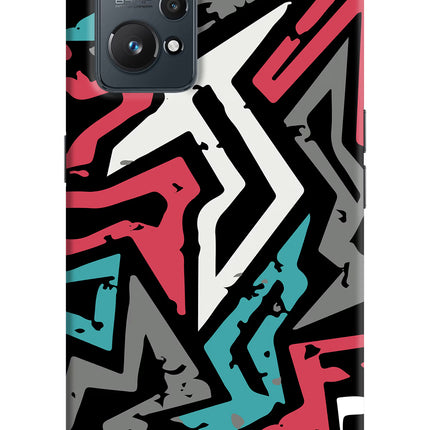 Geometric Graffiti Realme GT NEO 2/Neo 3T Hard Case Back Cover by Casekaro