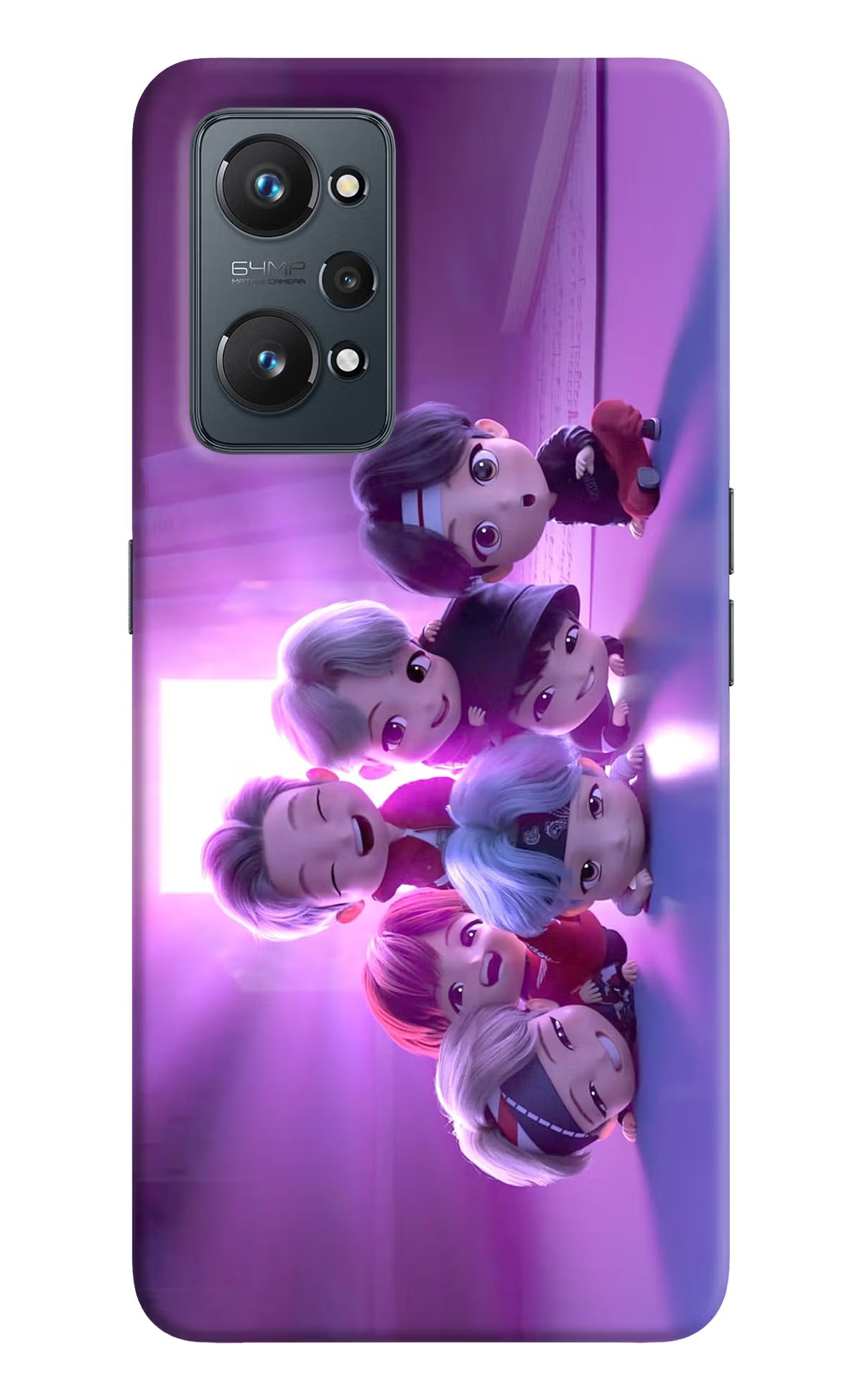 BTS Chibi Realme GT NEO 2/Neo 3T Hard Case Back Cover by Casekaro