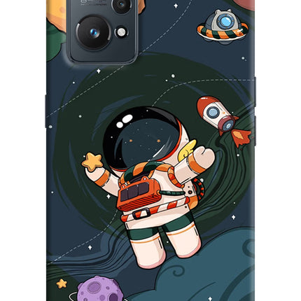 Cartoon Astronaut Realme GT NEO 2 Hard Case Back Cover by Casekaro