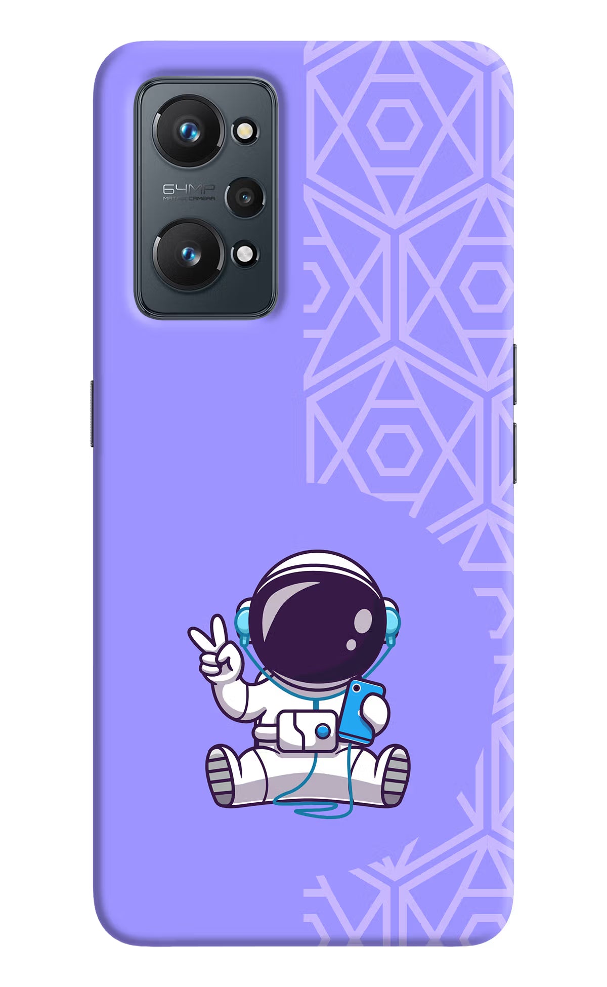 Cute Astronaut Chilling Realme GT NEO 2 Hard Case Back Cover by Casekaro