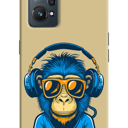 Monkey Headphone Realme GT NEO 2/Neo 3T Hard Case Back Cover by Casekaro