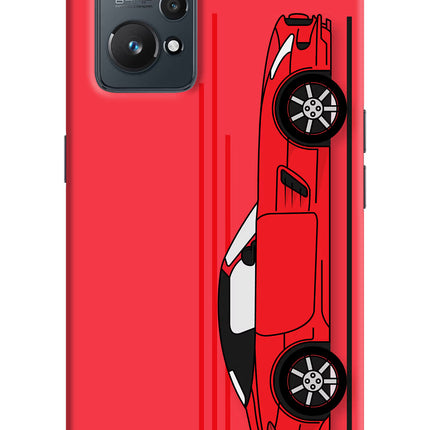 Red Velocity Realme GT NEO 2/Neo 3T Hard Case Back Cover by Casekaro