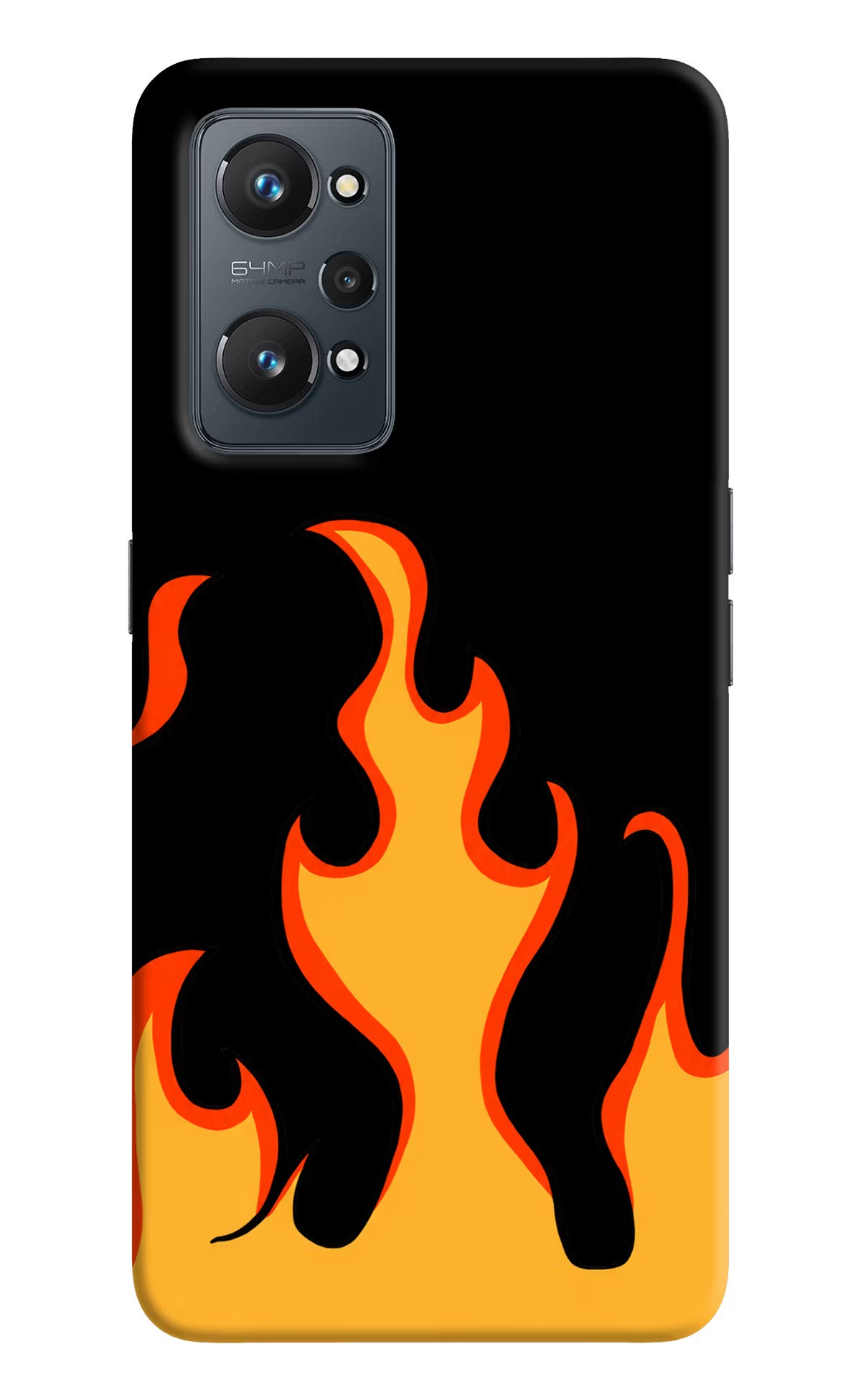 Fired Up – Black Realme GT NEO 2/Neo 3T Hard Case Back Cover by Casekaro