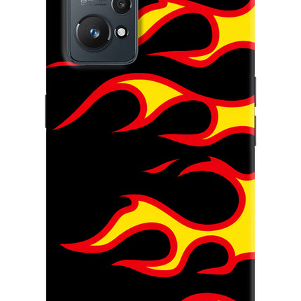 Side Sweep Flames Realme GT NEO 2/Neo 3T Hard Case Back Cover by Casekaro