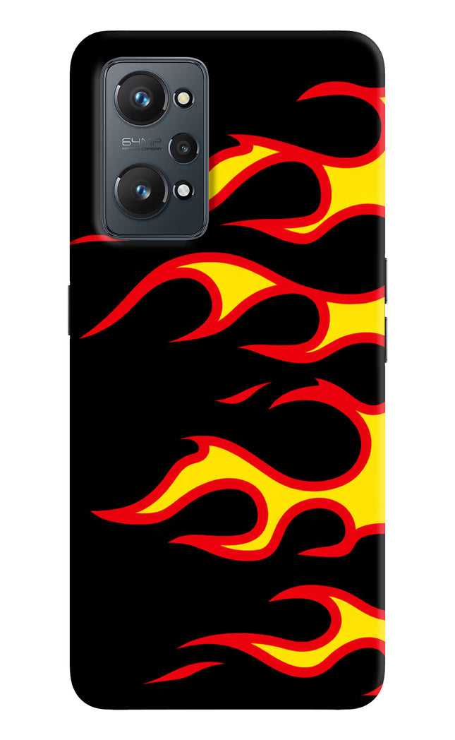 Side Sweep Flames Realme GT NEO 2/Neo 3T Hard Case Back Cover by Casekaro