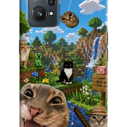 Minecraft Cat Chaos Realme GT NEO 2/Neo 3T Hard Case Back Cover by Casekaro
