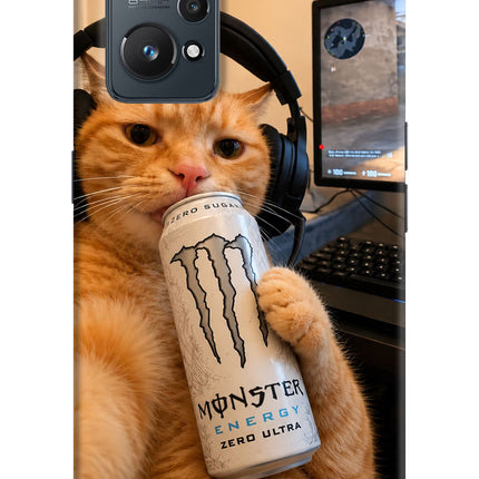 Gamer Cat Energy Realme GT NEO 2/Neo 3T Hard Case Back Cover by Casekaro