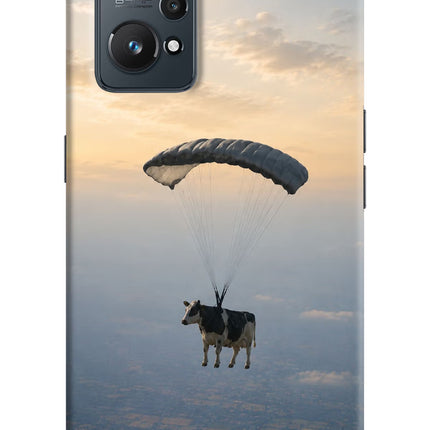 Skydiving Cow Realme GT NEO 2/Neo 3T Hard Case Back Cover by Casekaro