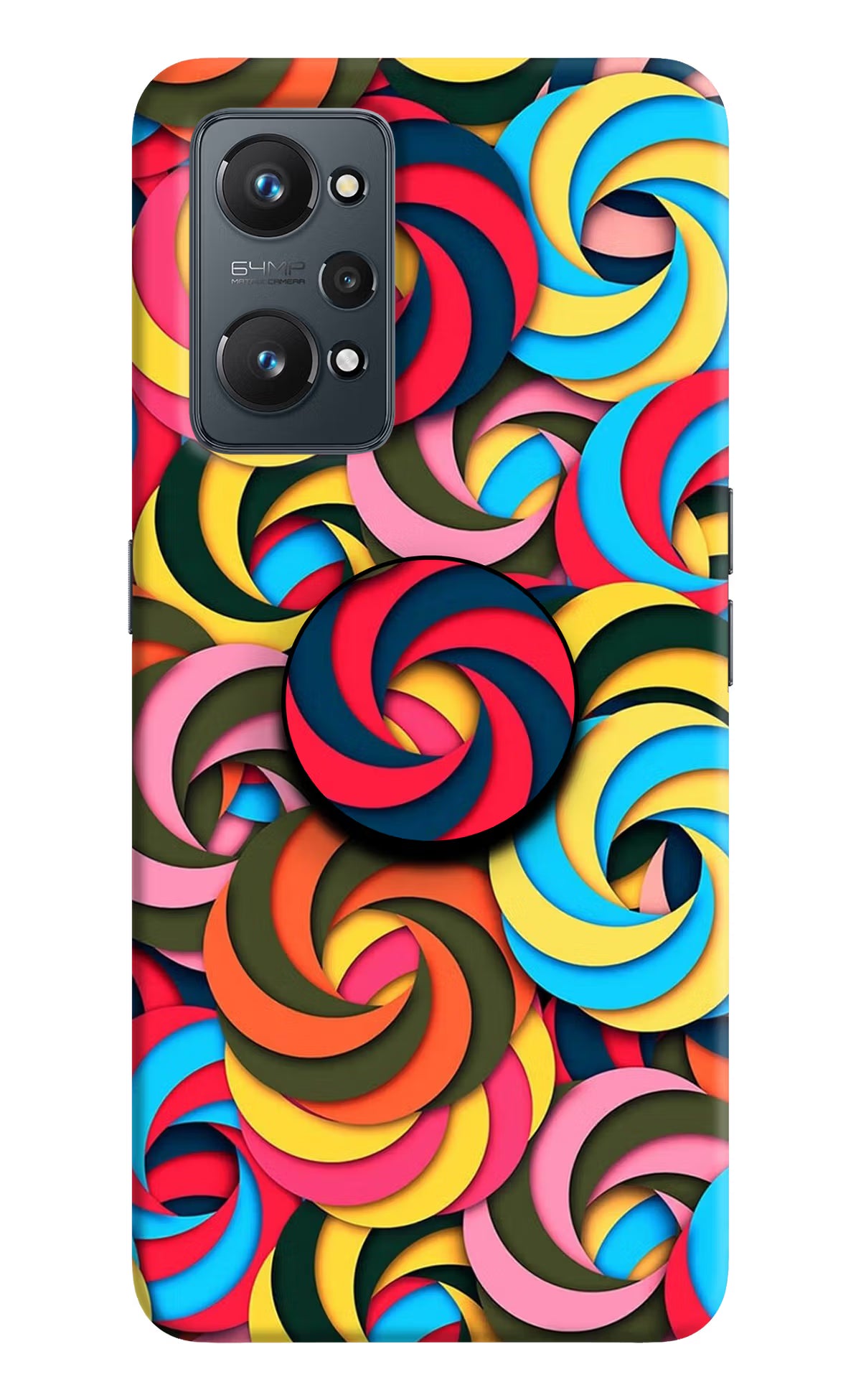 Spiral Pattern Realme GT NEO 2/Neo 3T Pop Case by Casekaro