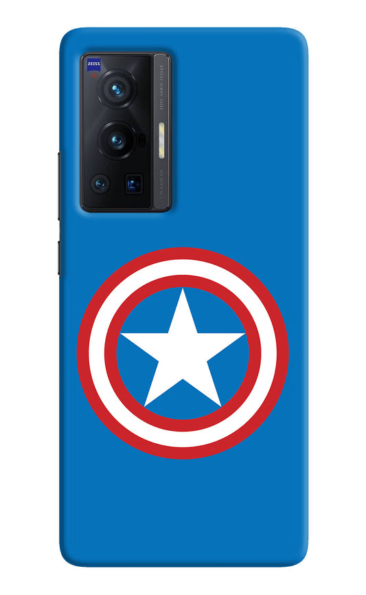 Captain America Logo Vivo X70 Pro Hard Case Back Cover by Casekaro