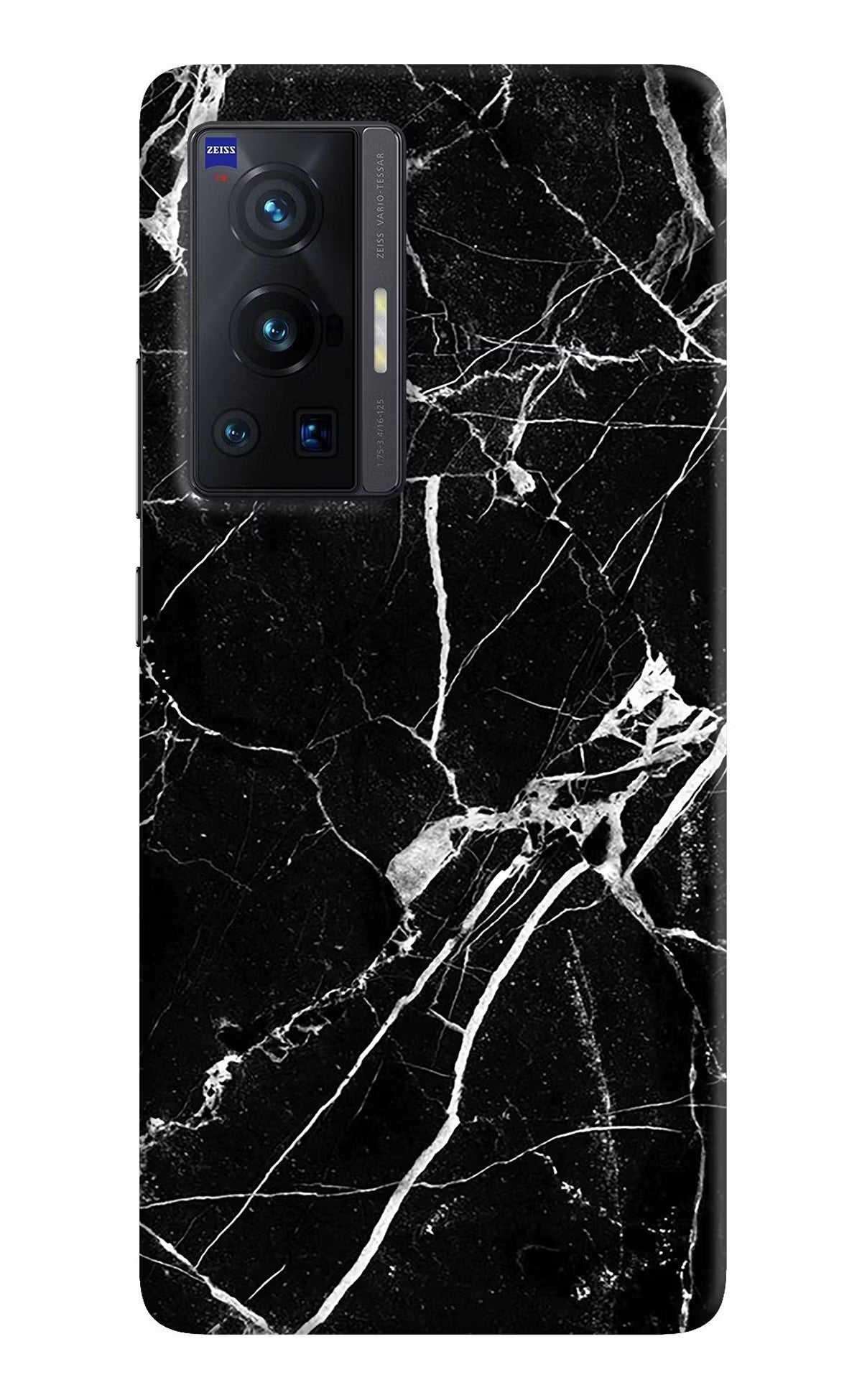 Black Marble Pattern Vivo X70 Pro Hard Case Back Cover by Casekaro