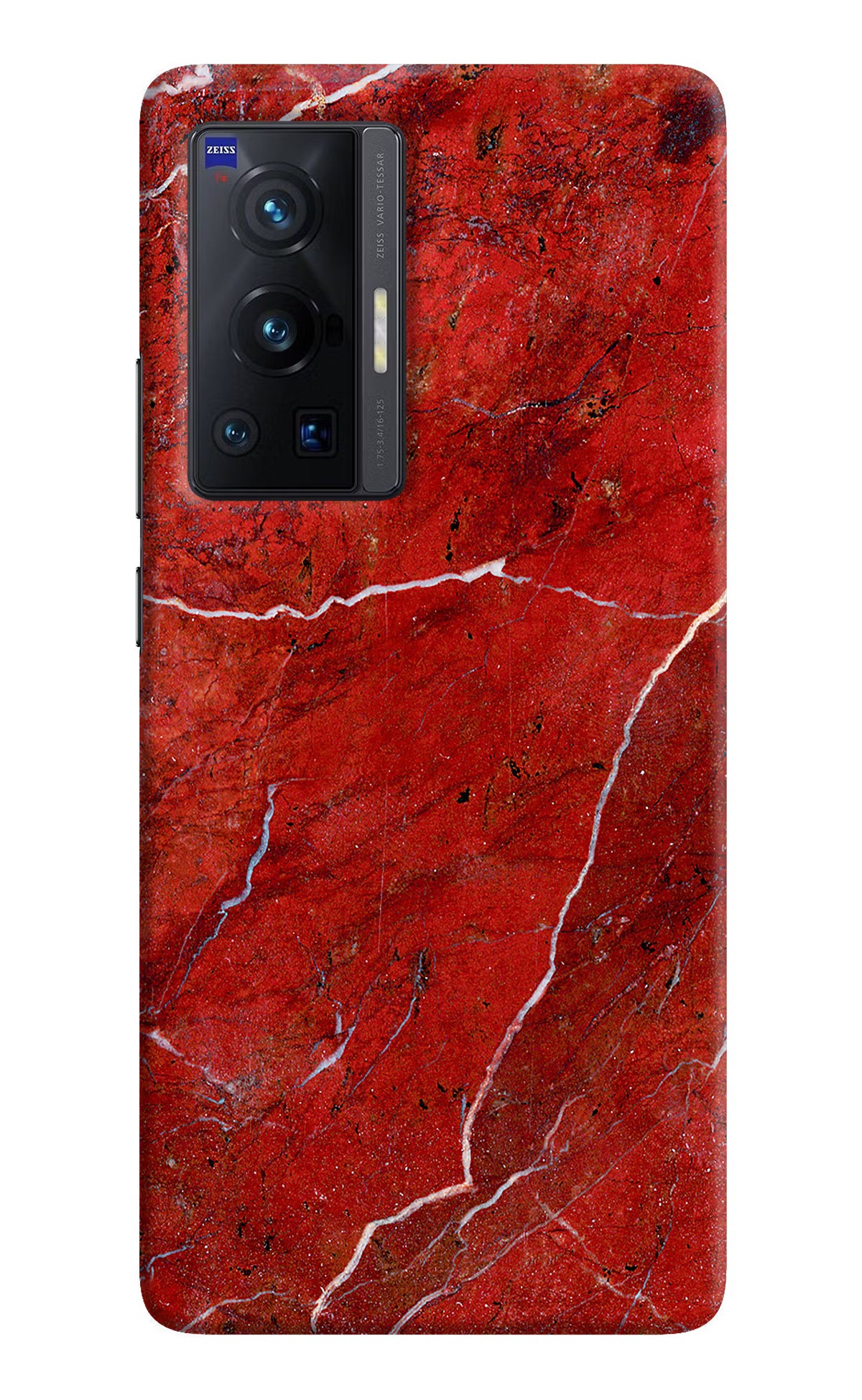 Red Marble Design Vivo X70 Pro Hard Case Back Cover by Casekaro