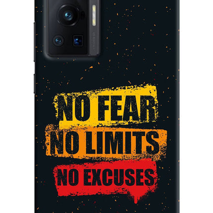 No Fear No Limits No Excuse Vivo X70 Pro Hard Case Back Cover by Casekaro