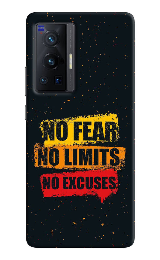 No Fear No Limits No Excuse Vivo X70 Pro Hard Case Back Cover by Casekaro