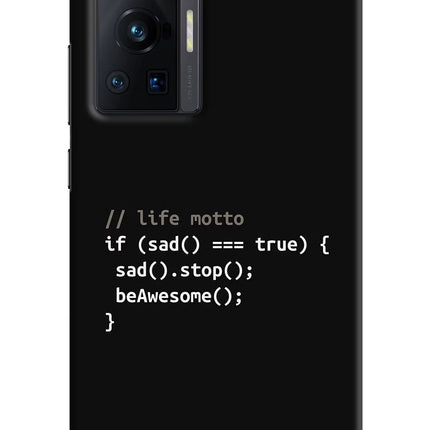 Life Motto Code Vivo X70 Pro Hard Case Back Cover by Casekaro