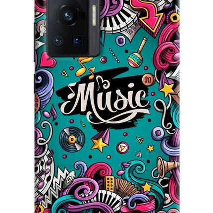 Music Graffiti Vivo X70 Pro Hard Case Back Cover by Casekaro