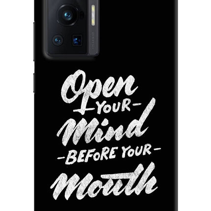 Open Your Mind Before Your Mouth Vivo X70 Pro Hard Case Back Cover by Casekaro
