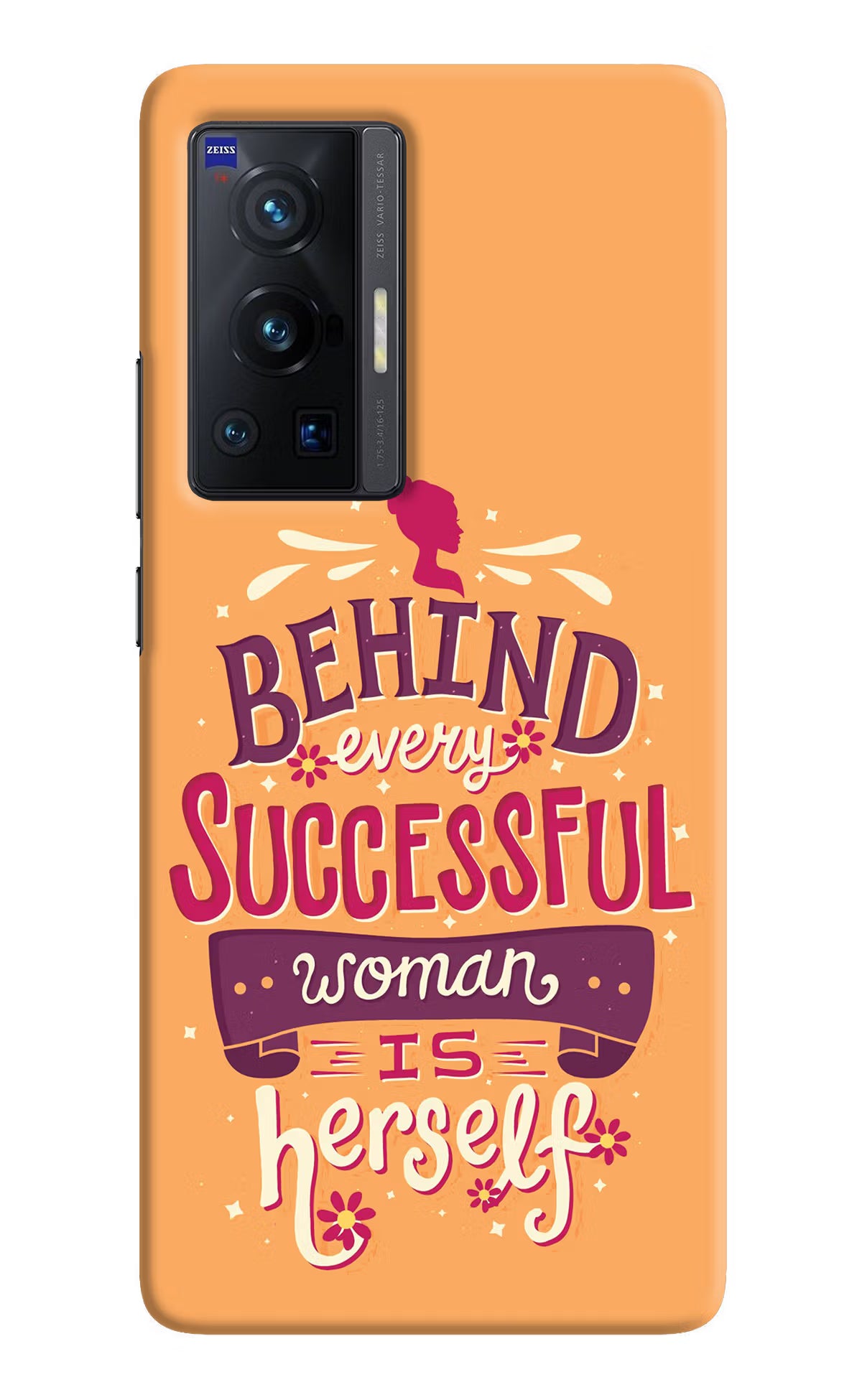 Behind Every Successful Woman There Is Herself Vivo X70 Pro Hard Case Back Cover by Casekaro