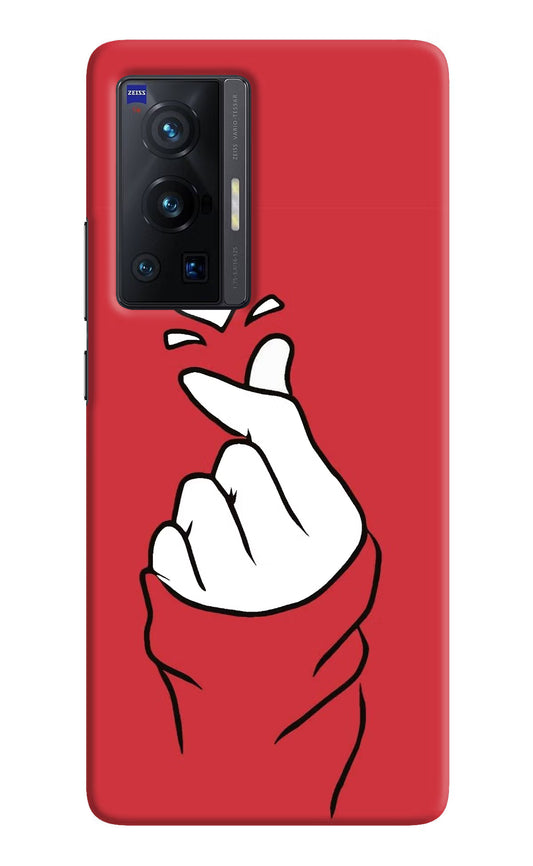 Korean Love Sign Vivo X70 Pro Hard Case Back Cover by Casekaro