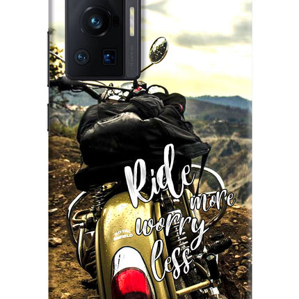 Ride More Worry Less Vivo X70 Pro Hard Case Back Cover by Casekaro