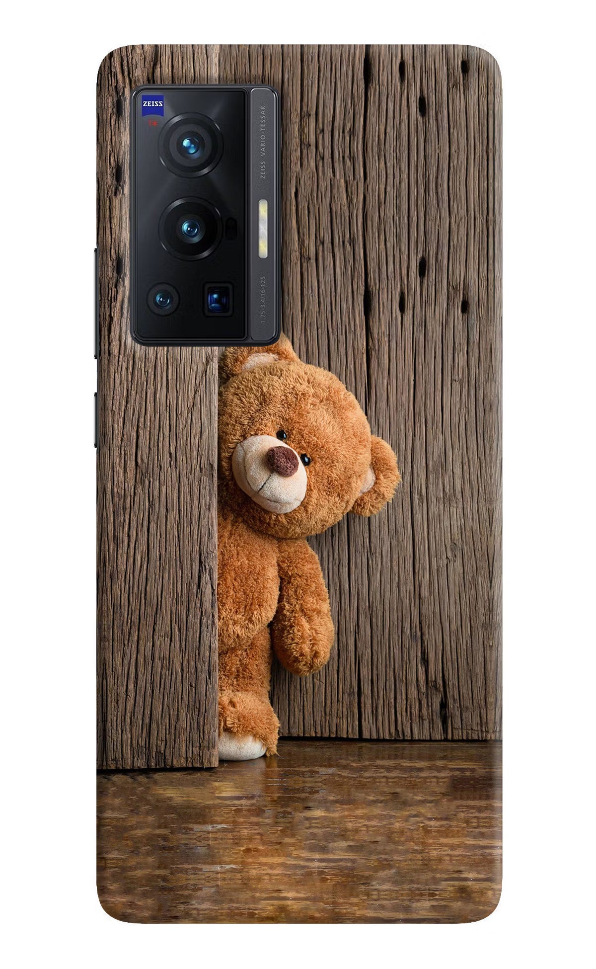 Teddy Wooden Vivo X70 Pro Hard Case Back Cover by Casekaro