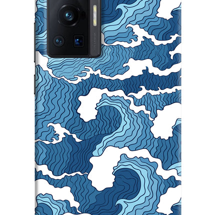 Blue Waves Vivo X70 Pro Hard Case Back Cover by Casekaro