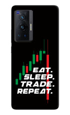 Eat Sleep Trade Repeat Vivo X70 Pro Hard Case Back Cover by Casekaro