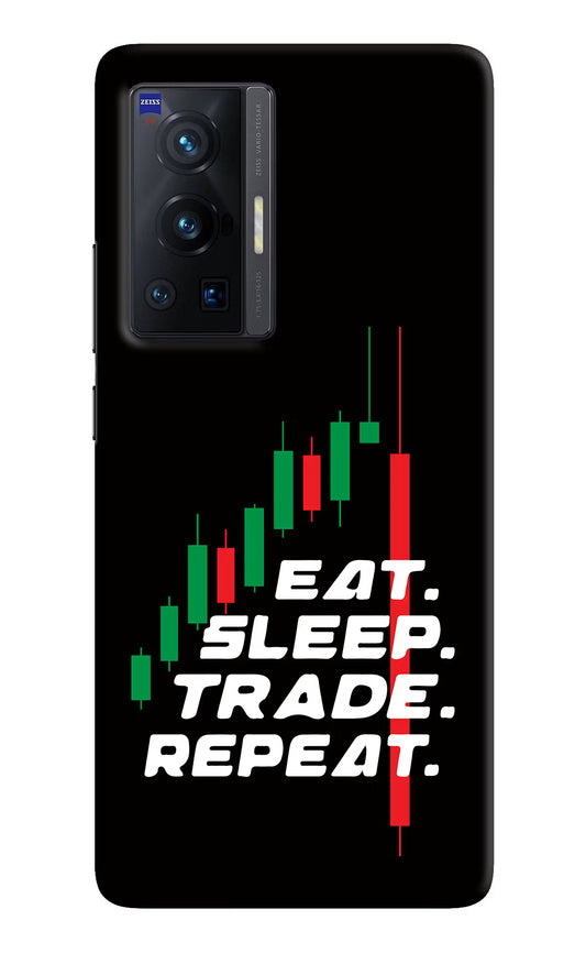 Eat Sleep Trade Repeat Vivo X70 Pro Hard Case Back Cover by Casekaro