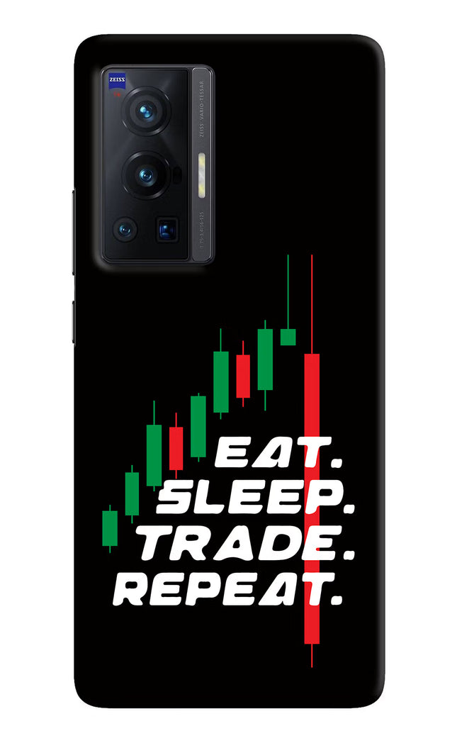 Eat Sleep Trade Repeat Vivo X70 Pro Hard Case Back Cover by Casekaro