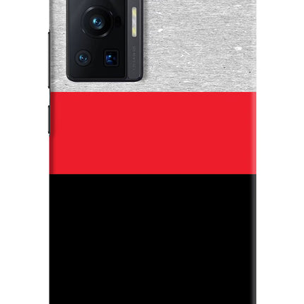 Tri Color Pattern Vivo X70 Pro Hard Case Back Cover by Casekaro