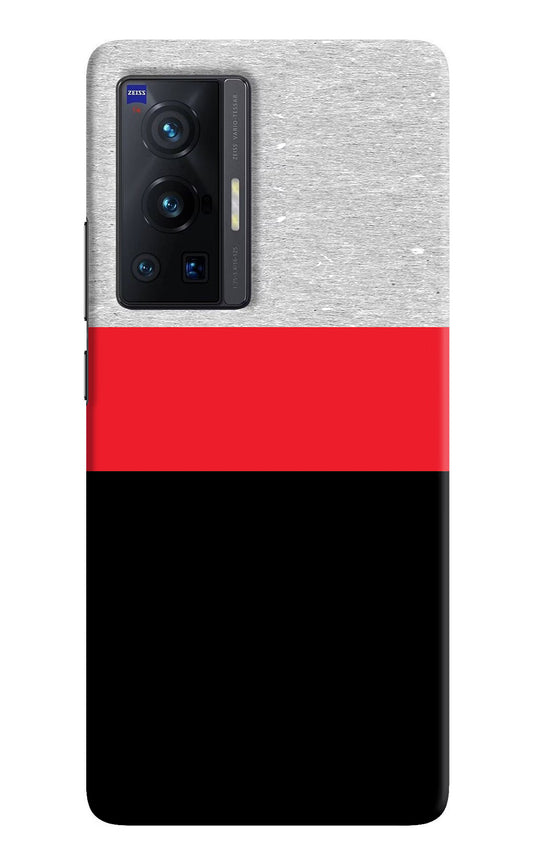 Tri Color Pattern Vivo X70 Pro Hard Case Back Cover by Casekaro